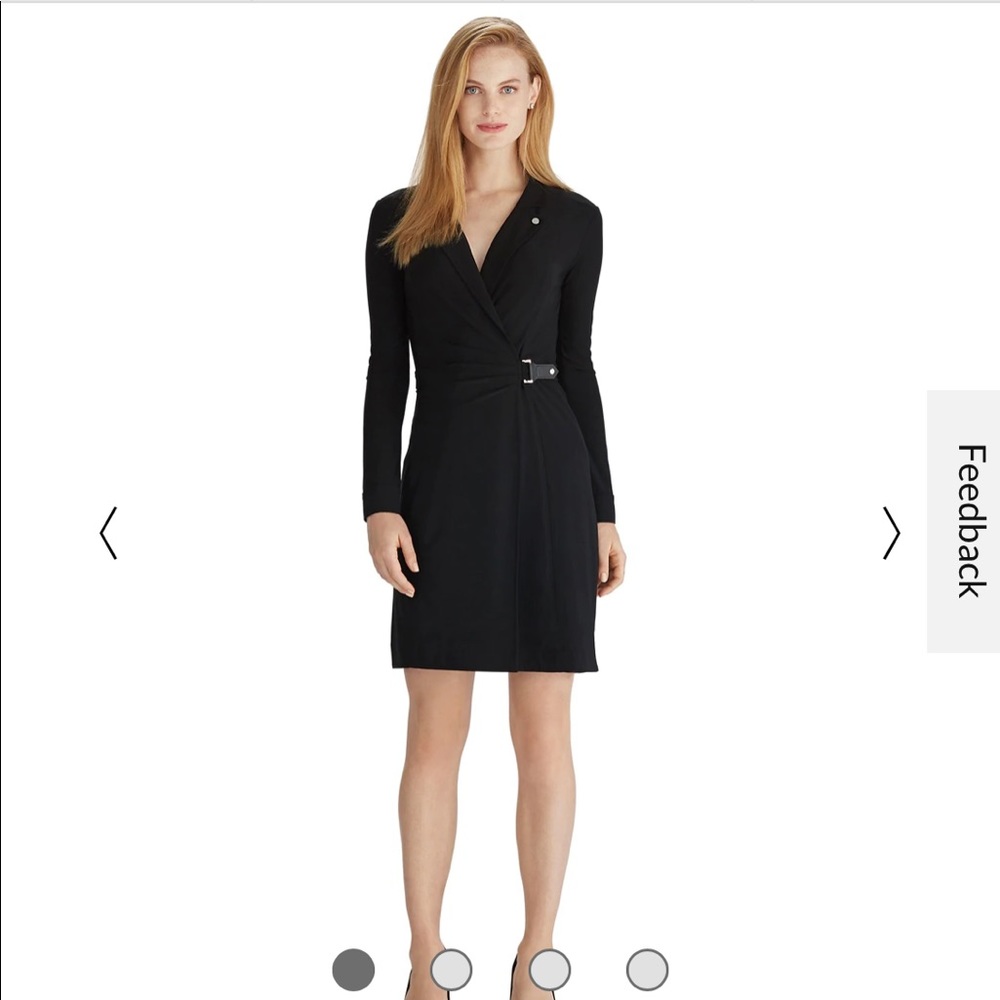 WHBM black wrap dress